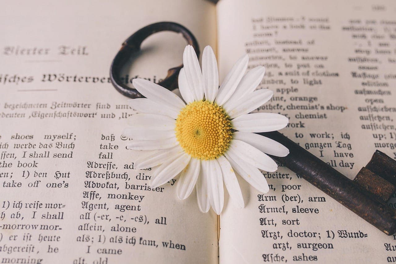 Старинный ключ на старой книге — наследство